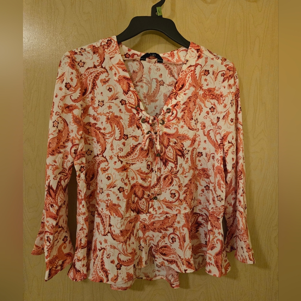 NWT FRYE Paisley Blouse (M)